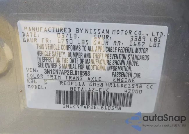 3N1CN7AP2EL810598: 43318974