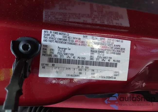 1FADP5BU3EL506735: 43319056