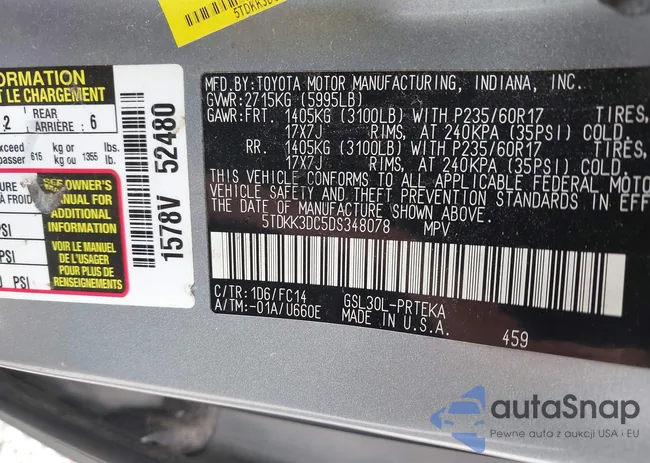 5TDKK3DC5DS348078: 43319089