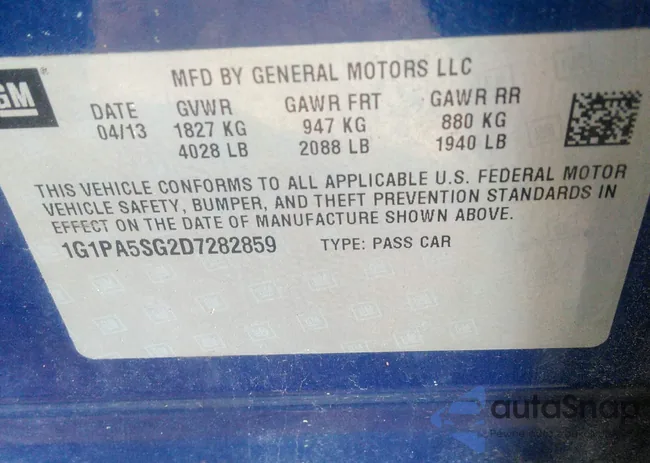 1G1PA5SG2D7282859: 43319103