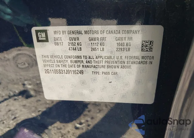 2G1105S31J9116249: 43319142