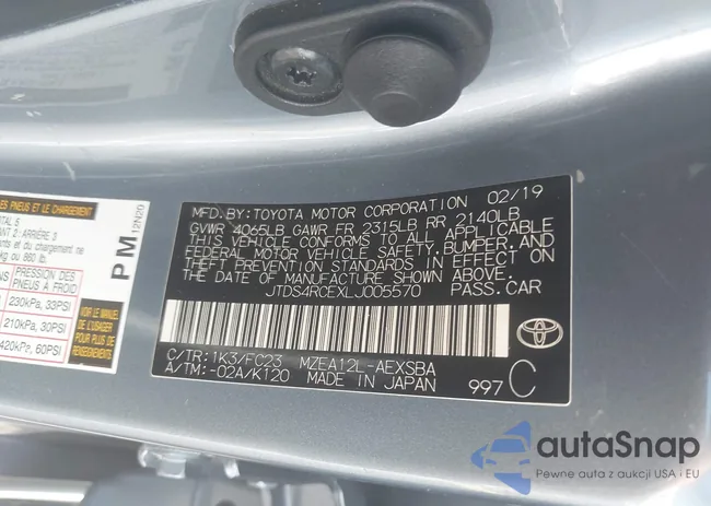 JTDS4RCEXLJ005570: 43319144