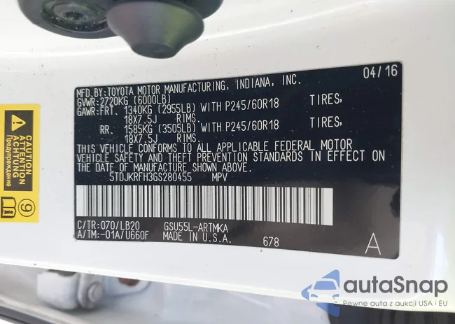 5TDJKRFH3GS280455: 43319214