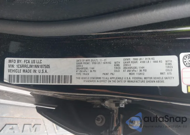 1C6RREJM1NN187505: 43319227