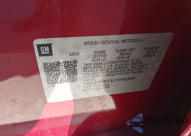 1G1ZG5ST1LF043344: 43319247