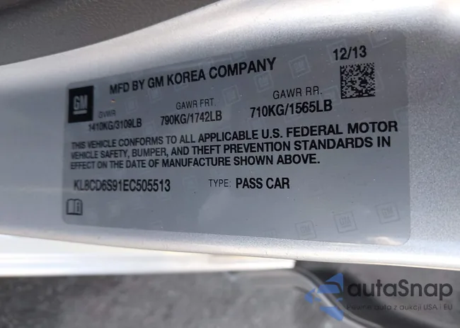 KL8CD6S91EC505513: 43319260