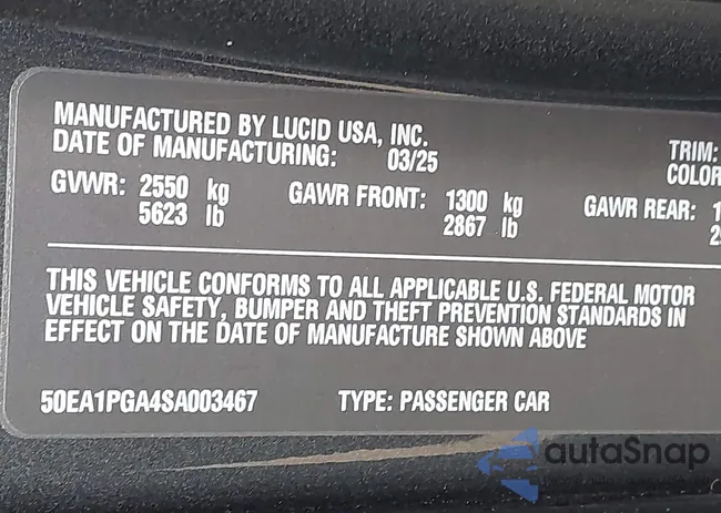 50EA1PGA4SA003467: 43319270