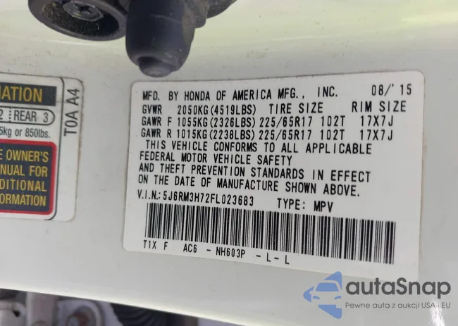 5J6RM3H72FL023683: 43319290