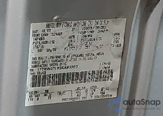 1FTRW07L93KA83202: 43319321