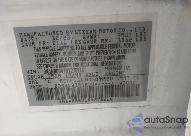 3N1AB8BV1RY275226: 43319331