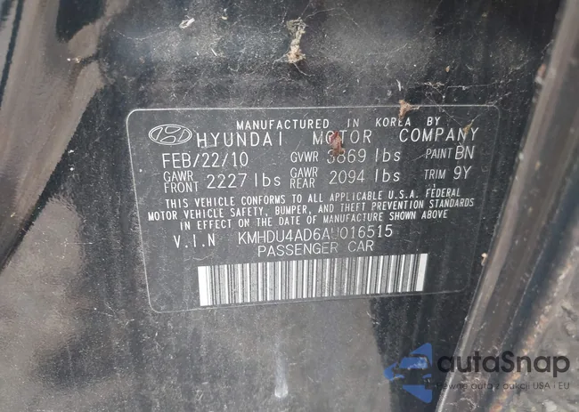 KMHDU4AD6AU016515: 43318377