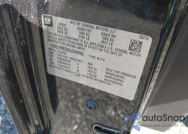 1GKLVMED0AJ246693: 43318384