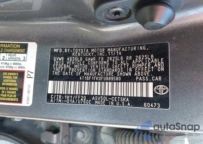 4T1BF1FK0FU889580: 43318385