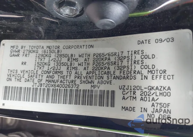 JTJBT20X640026372: 43318397