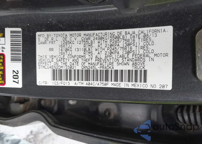 3TMLU4EN2DM133021: 43318401