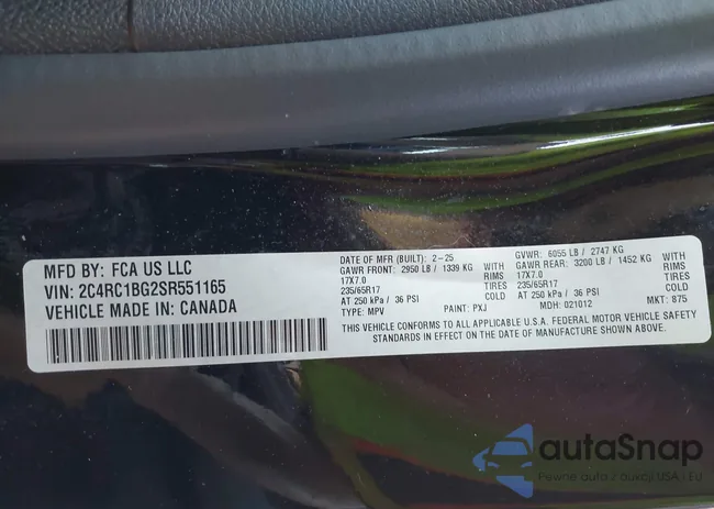 2C4RC1BG2SR551165: 43318435