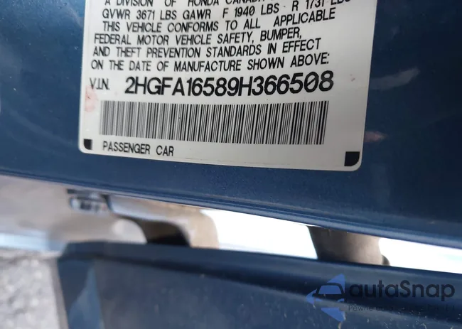 2HGFA16589H366508: 43318479