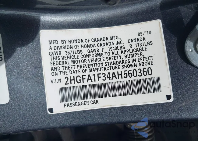 2HGFA1F34AH560360: 43318493