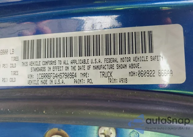 1C6RR6FG4HS790964: 43318590