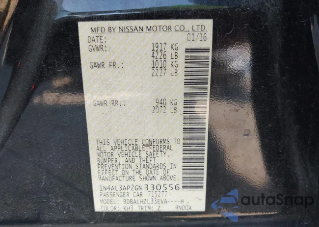 1N4AL3AP2GN330556: 43318687