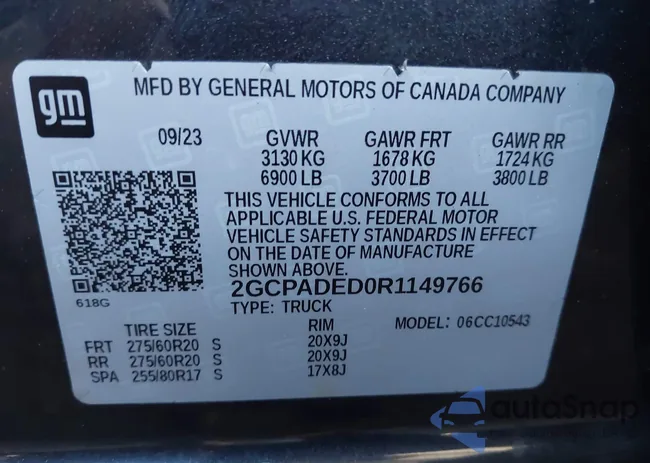 2GCPADED0R1149766: 43319777