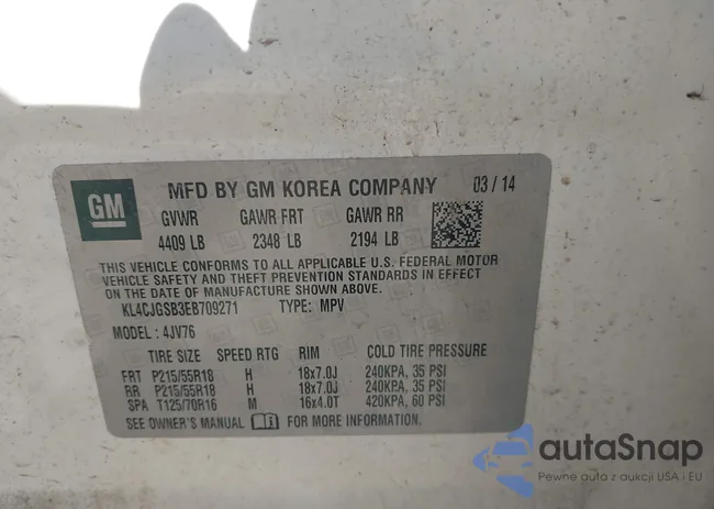 KL4CJGSB3EB709271: 43319793