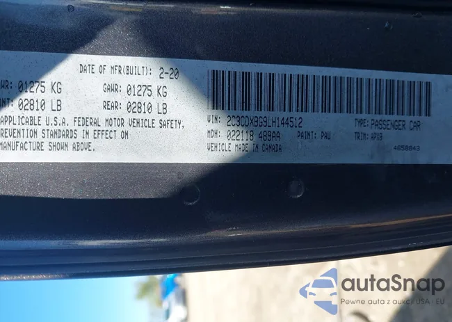 2C3CDXBG9LH144512: 43319791