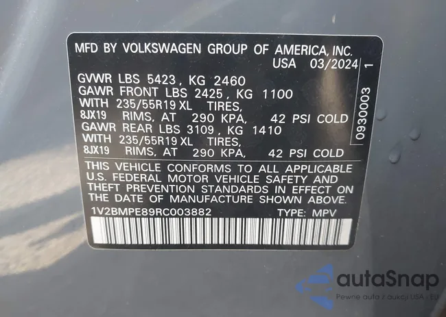 1V2BMPE89RC003882: 43319826