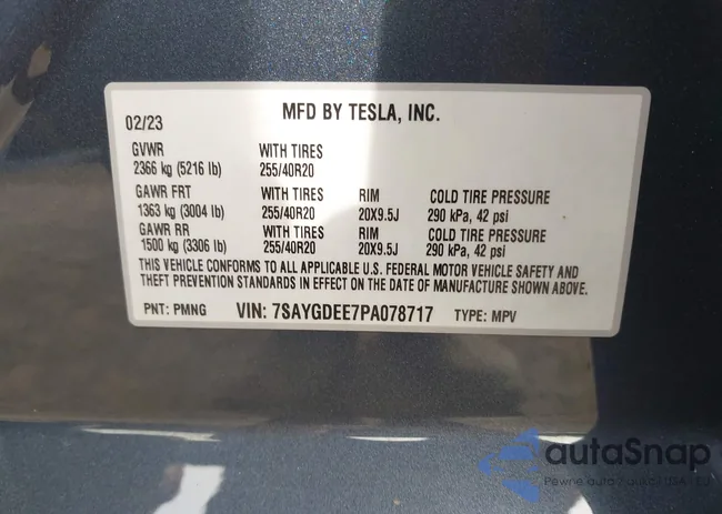 7SAYGDEE7PA078717: 43319922