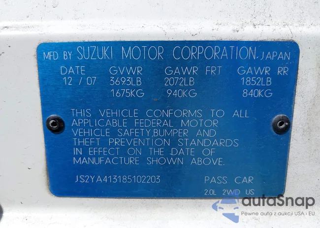 JS2YA413185102203: 43319970