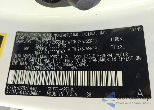 5TDDZRFH6KS744128: 43320051