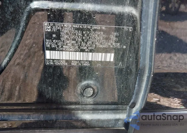 2T3YFREVXDW065773: 43320066