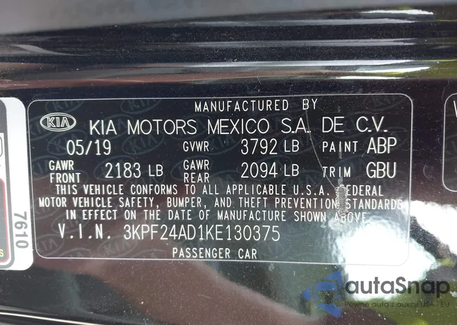 3KPF24AD1KE130375: 43320118