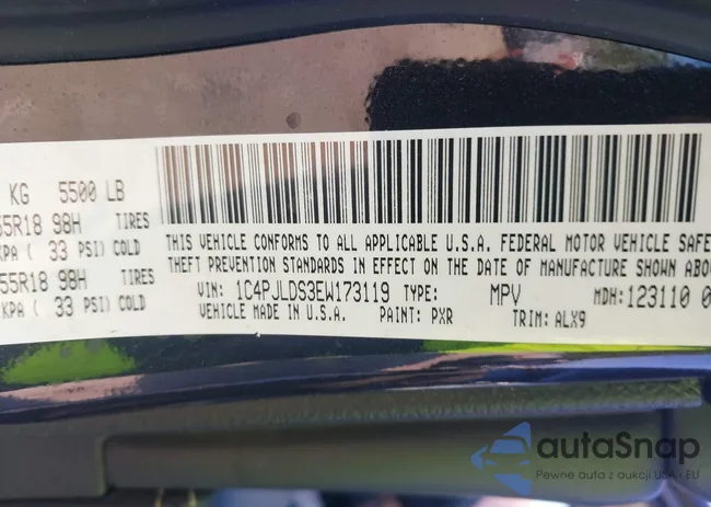 1C4PJLDS3EW173119: 43320226