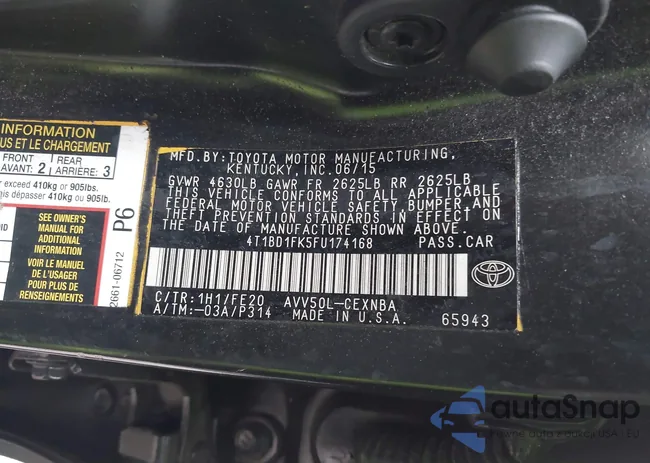 4T1BD1FK5FU174168: 43320305