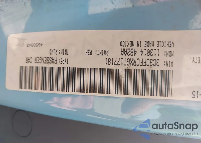 3C3CFFCRXGT177181: 43319382