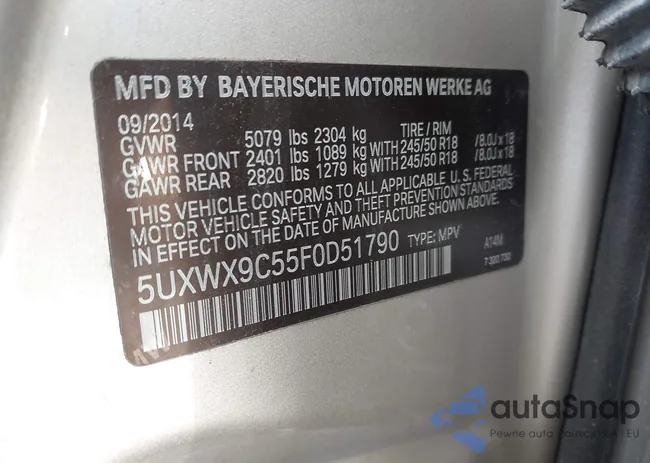 5UXWX9C55F0D51790: 43319404