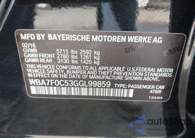 WBA7F0C53GGL99859: 43319408