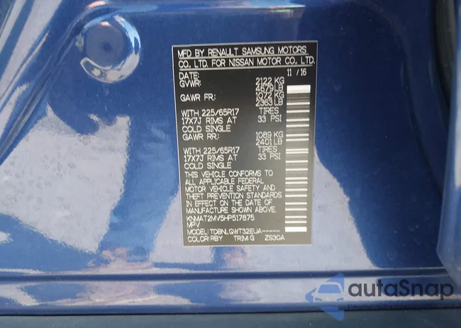 KNMAT2MV5HP517875: 43319468