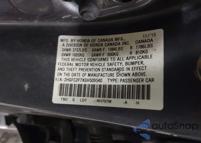 2HGFC2F7XGH509540: 43320752