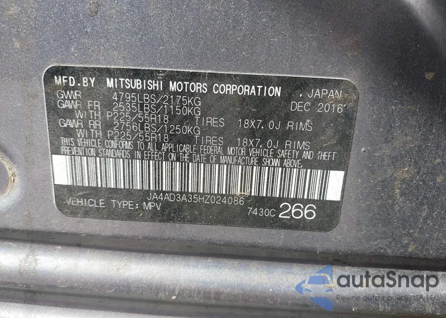 JA4AD3A35HZ024086: 43320995