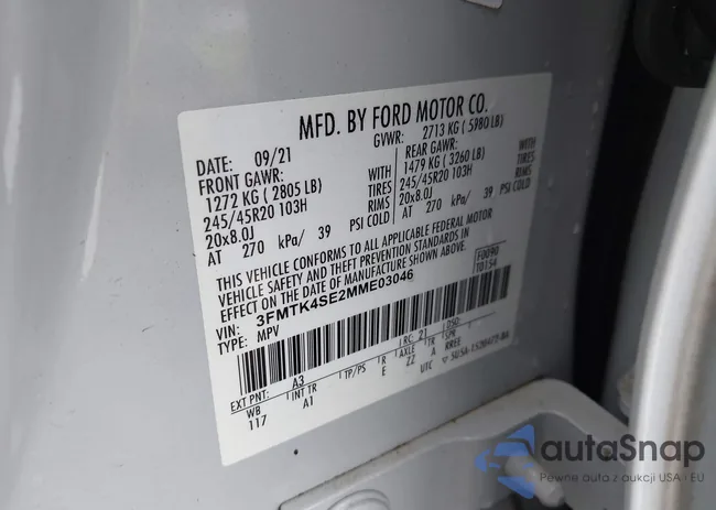 3FMTK4SE2MME03046: 43321046