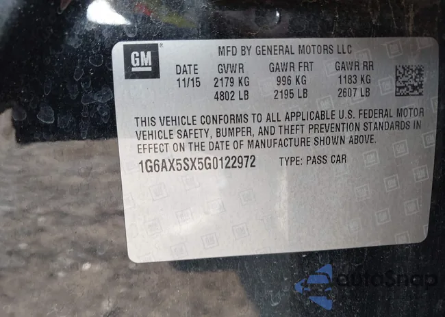 1G6AX5SX5G0122972: 43321084