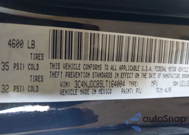 3C4NJDCB5LT164004: 43321093