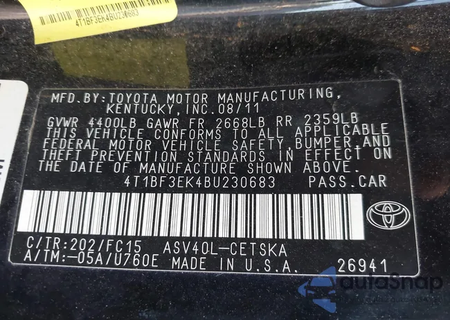 4T1BF3EK4BU230683: 43321195