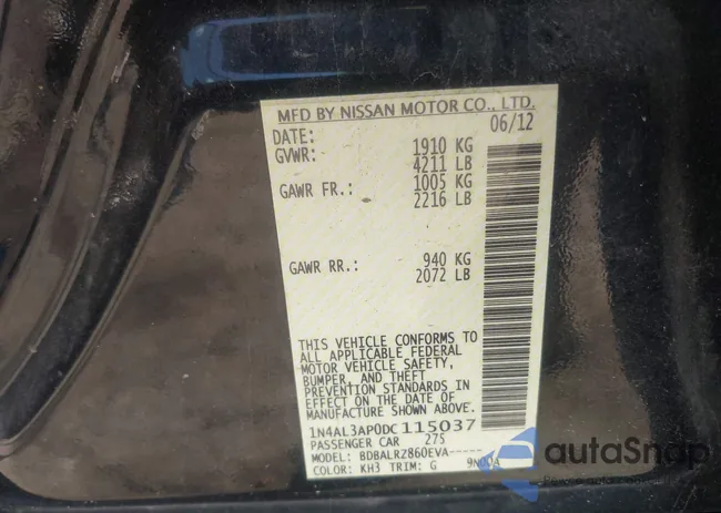 1N4AL3AP0DC115037: 43321232