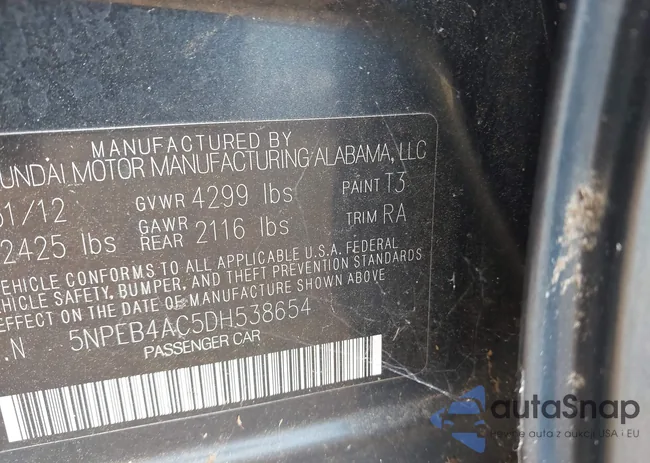 5NPEB4AC5DH538654: 43320399