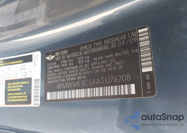 WMWMF3C54ATU76208: 43320420