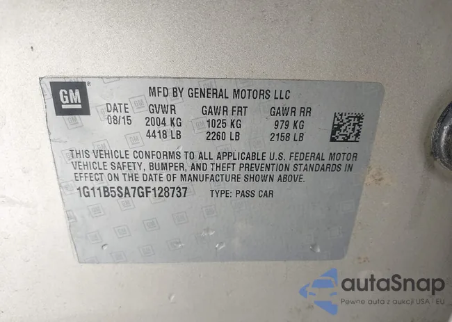 1G11B5SA7GF128737: 43320445