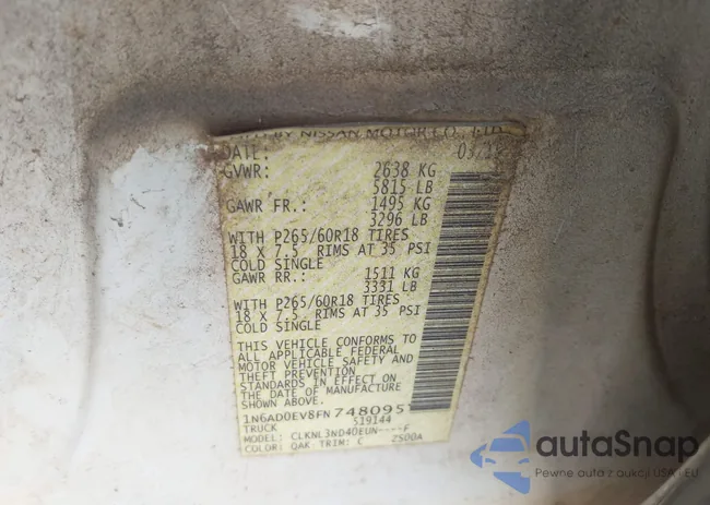 1N6AD0EV8FN748095: 43320483